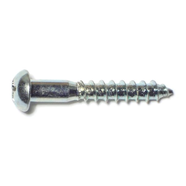Midwest Fastener Wood Screw, #10, 1-1/4 in, Zinc Plated Steel Round Head Phillips Drive, 30 PK 61811 - main